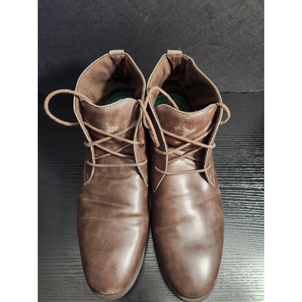 Mens Brown size 9 M Lace Up Ankle Boots Casual Dress Boots‎ Chukka Style - Picture 2 of 11